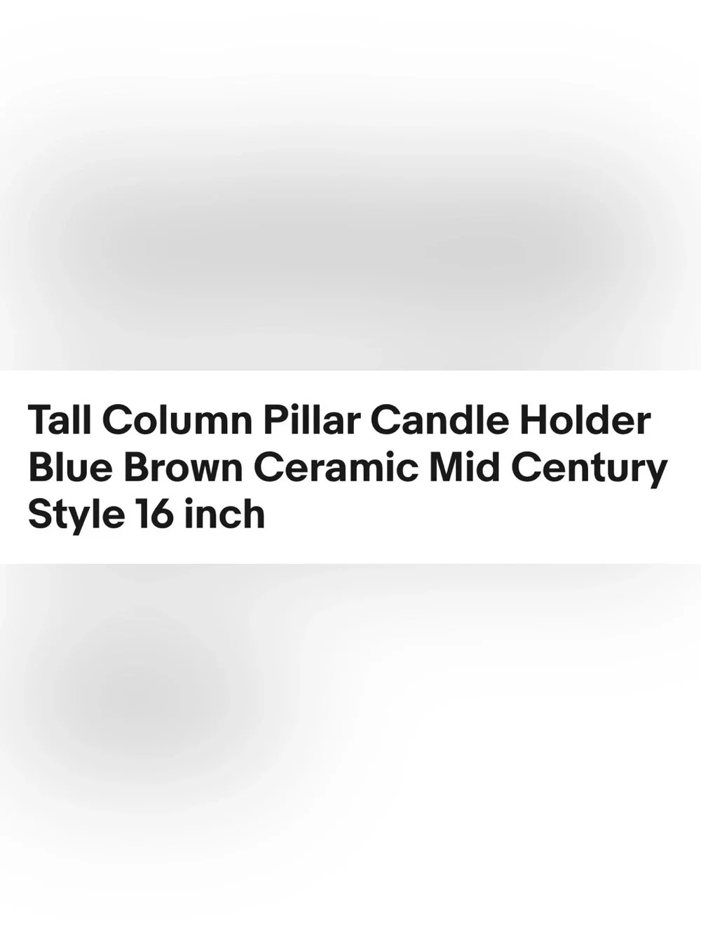 Ceramic Aqua Blue Decorative Column Candlestick 16”